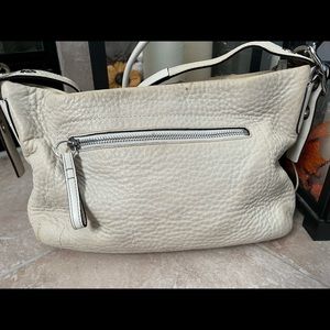 White leather Coach purse